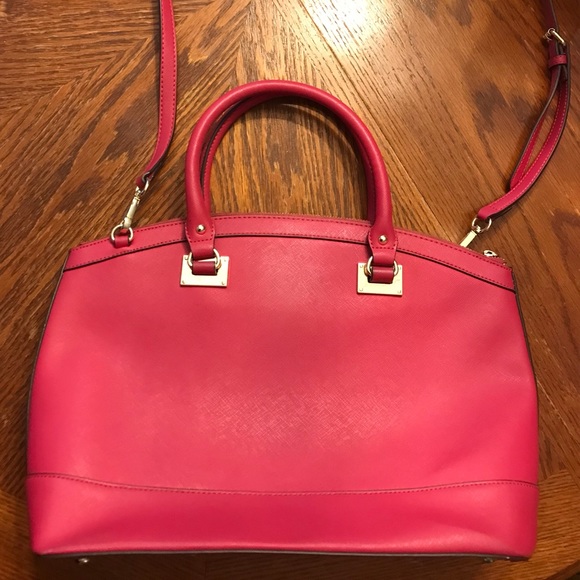 Pretty Anne Klein Hot Pink Double Strap Bag! - Picture 13 of 16